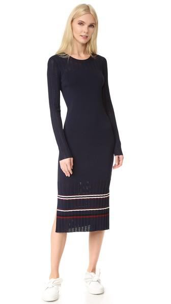 Grey Jason Wu Striped Knit Dress