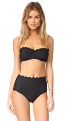 Kate Spade New York Marina Piccola Scalloped Bandeau Bikini Top