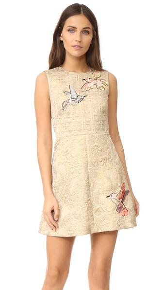 Red Valentino Embroidered Jacquard Dress