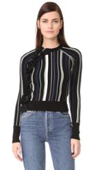 3 1 Phillip Lim Striped Ruffle Sport Pullover With Zippers