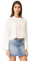 Kendall Kylie Frayed Twill Pullover