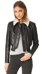 Helmut Lang Leather Jacket With Detachable Collar