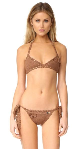 She Made Me Jannah Triangle Crochet Bikini Top
