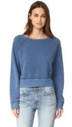 Rag Bone Jean Indigo Raw Edge Pullover