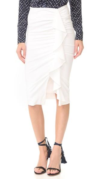 Veronica Beard Drew Cascade Ruffle Skirt
