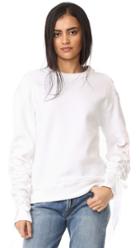 Dkny Pullover With Ruched Ties
