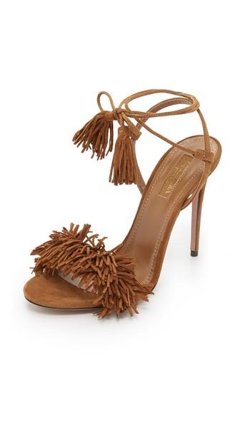 Aquazzura Wild Thing Sandals - Cognac