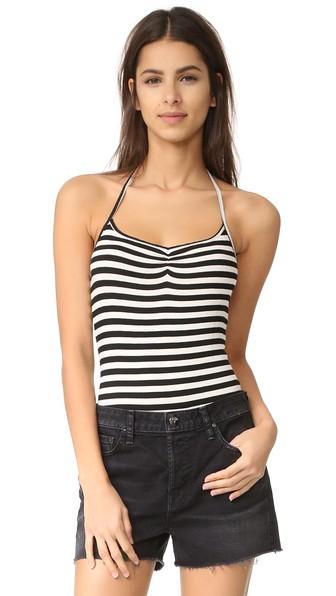 Clayton Capri Stripe Halter Bodysuit