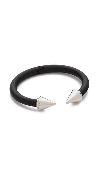 Vita Fede Titan Two Tone Bracelet - Matte Black/silver