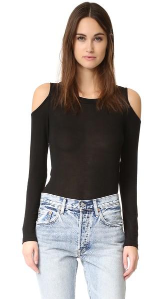 Splendid Long Sleeve Cold Shoulder Top