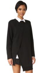 Dkny Crew Neck Rib Tunic With Combo Panel