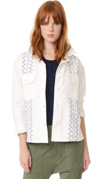 The Great The Embroidered Army Shirt Jacket