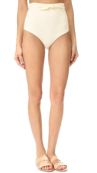 Mara Hoffman Tie Front High Waist Bikini Bottoms