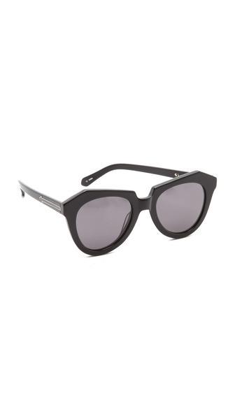 Karen Walker Number One Sunglasses - Black/smoke Mono