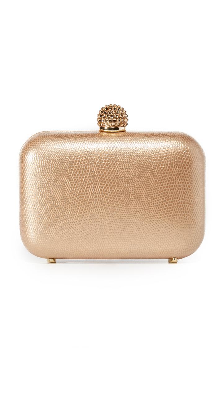 Inge Christopher Fiona Leather Clutch - Gold
