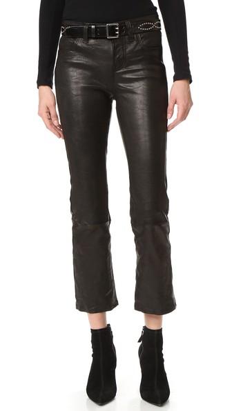 J Brand Selena Cropped Leather Pants