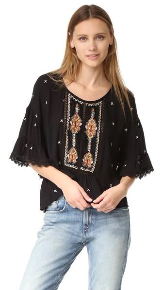 Velvet Alasdair Embroidered Top