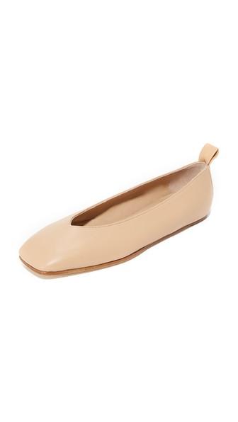 Helmut Lang Square Toe Ballet Flats