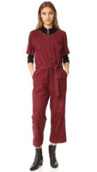 Just Female Rufus Suede Jumpsuit