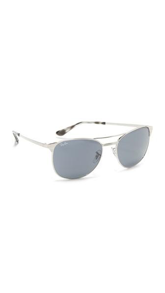 Ray Ban Etched Retro Aviator Sunglasses