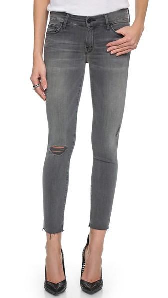 Mother Looker Skinny Ankle Fray Jeans