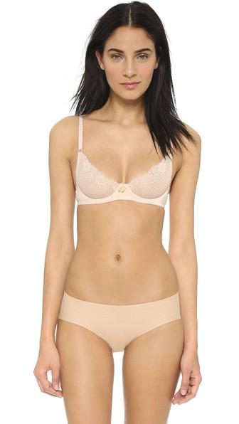 Timpa Duet Lace Underwire Demi Bra - Beige