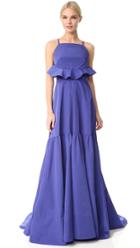 Lela Rose Flounce Back Gown