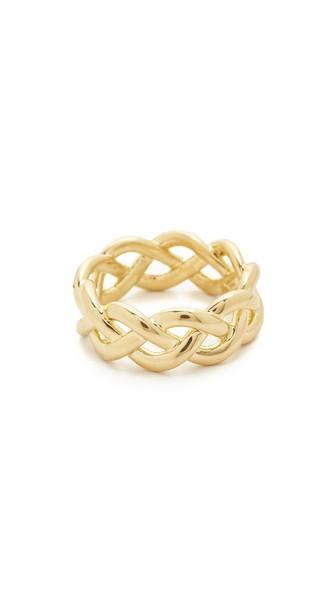 Soave Oro Shiny Braided Ring