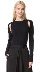 Dkny Knit Top With Cutouts
