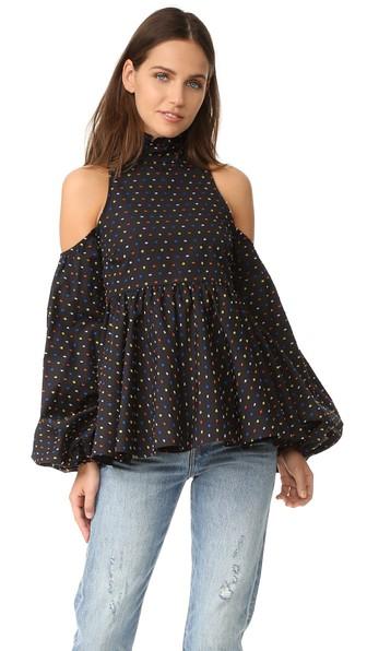Caroline Constas Cold Shoulder Top