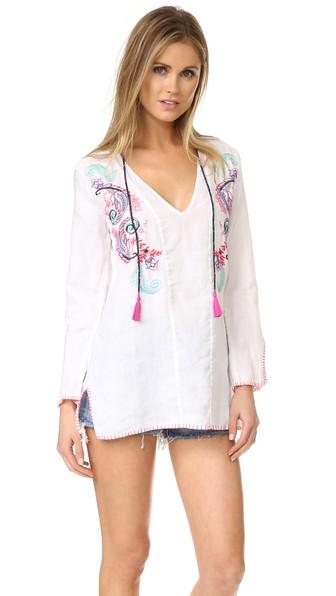 Ondademar Embroidered Linen Tunic