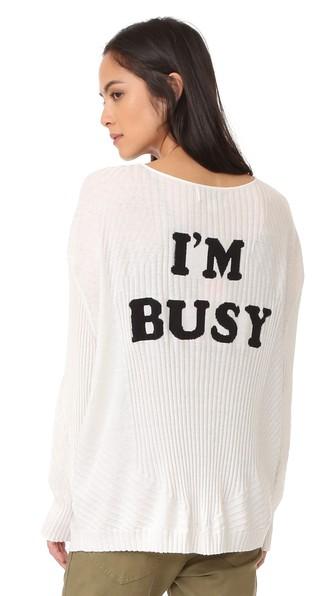 Wildfox I M Busy Cardigan