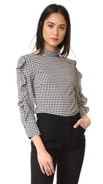 Marissa Webb Effy Gingham Blouse