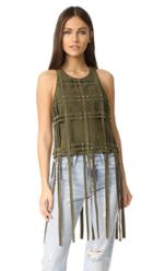 Haute Hippie Cropped Suede Tank