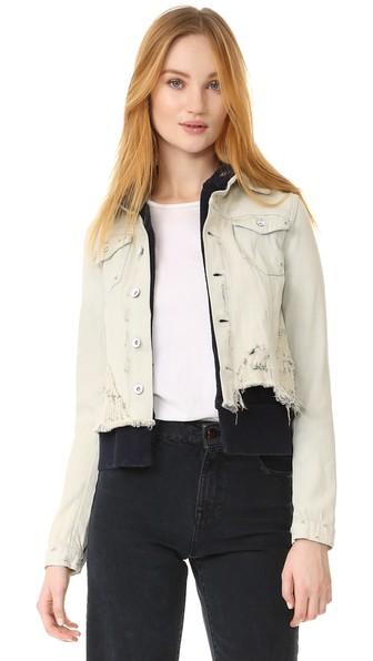 Free People Double Wave Denim Jacket