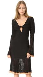 Herve Leger Rinnaa V Neck Dress
