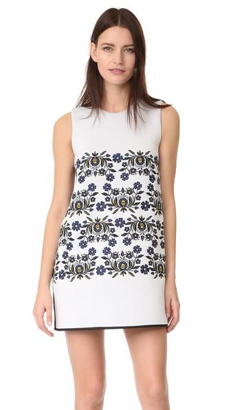 Cynthia Rowley Bonded Embroidered Shift Dress