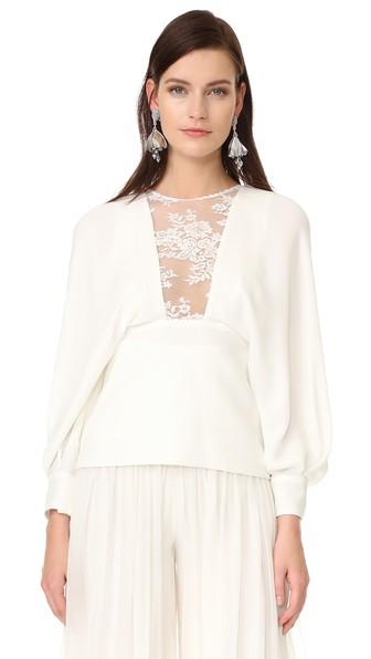 Monique Lhuillier Long Sleeve Top