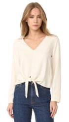 Jenni Kayne Tie Front Long Sleeve Top