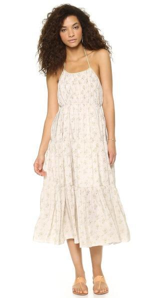 Rae Francis Marcel Midi Dress - Cream Floral