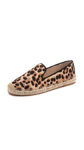 Steven Lanii Ponyhair Espadrille Flats - Leopard