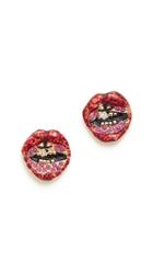 Marc Jacobs Lips In Lips Stud Earrings