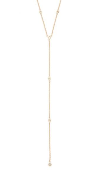 Jacquie Aiche 10 Diamond Y Necklace