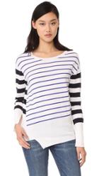 Fred And Sibel Striped Asymmetrical Sweater
