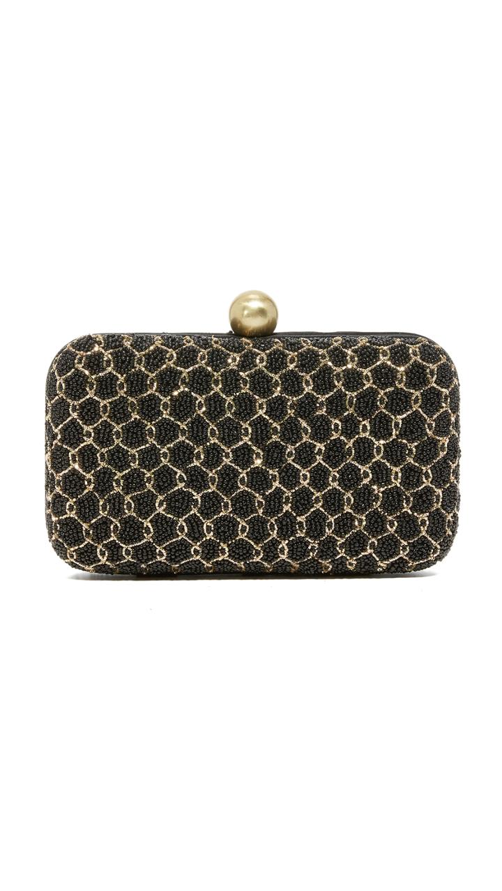 Santi Wire Clutch - Black/gold