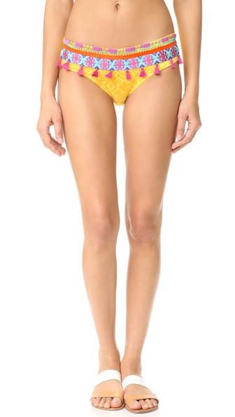 Ondademar Limoncello Embroidered Bikini Bottoms