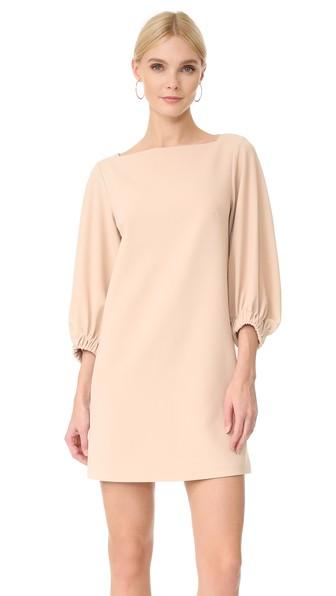 Tibi Crepe Boat Neck Dress