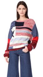 Hilfiger Collection American Flag Patchwork Sweater
