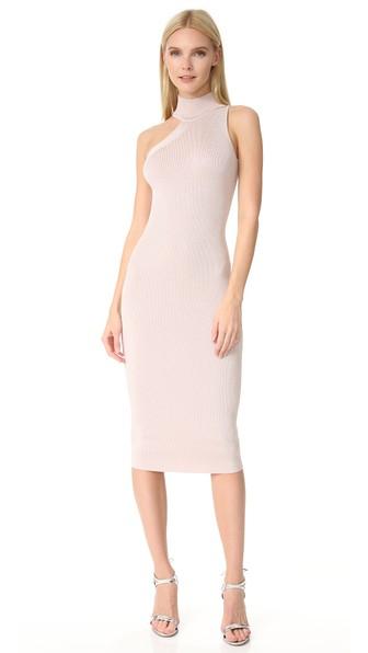 Cushnie Et Ochs One Shoulder Mock Neck Dress