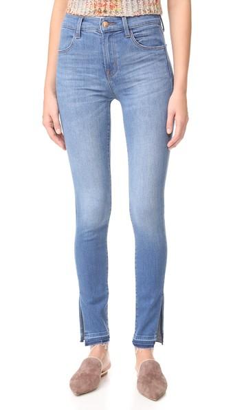 J Brand Maria High Rise Skinny Jeans With Side Slits